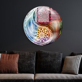 Wallity Cuadro decorativo de vidrio templado Multicolor 60 cm